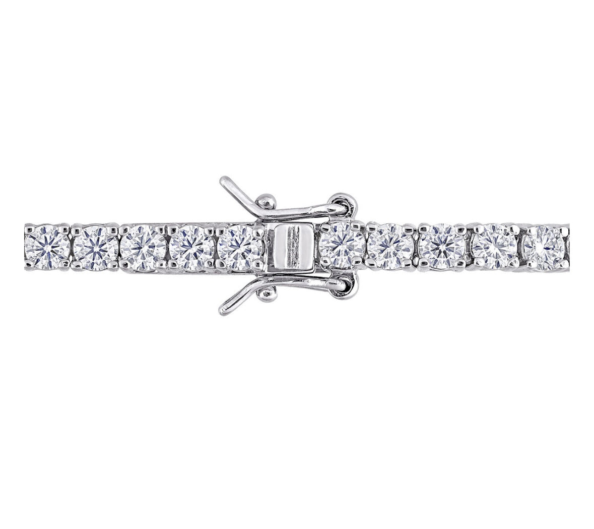 14K white Gold Moissanite Tennis Bracelet