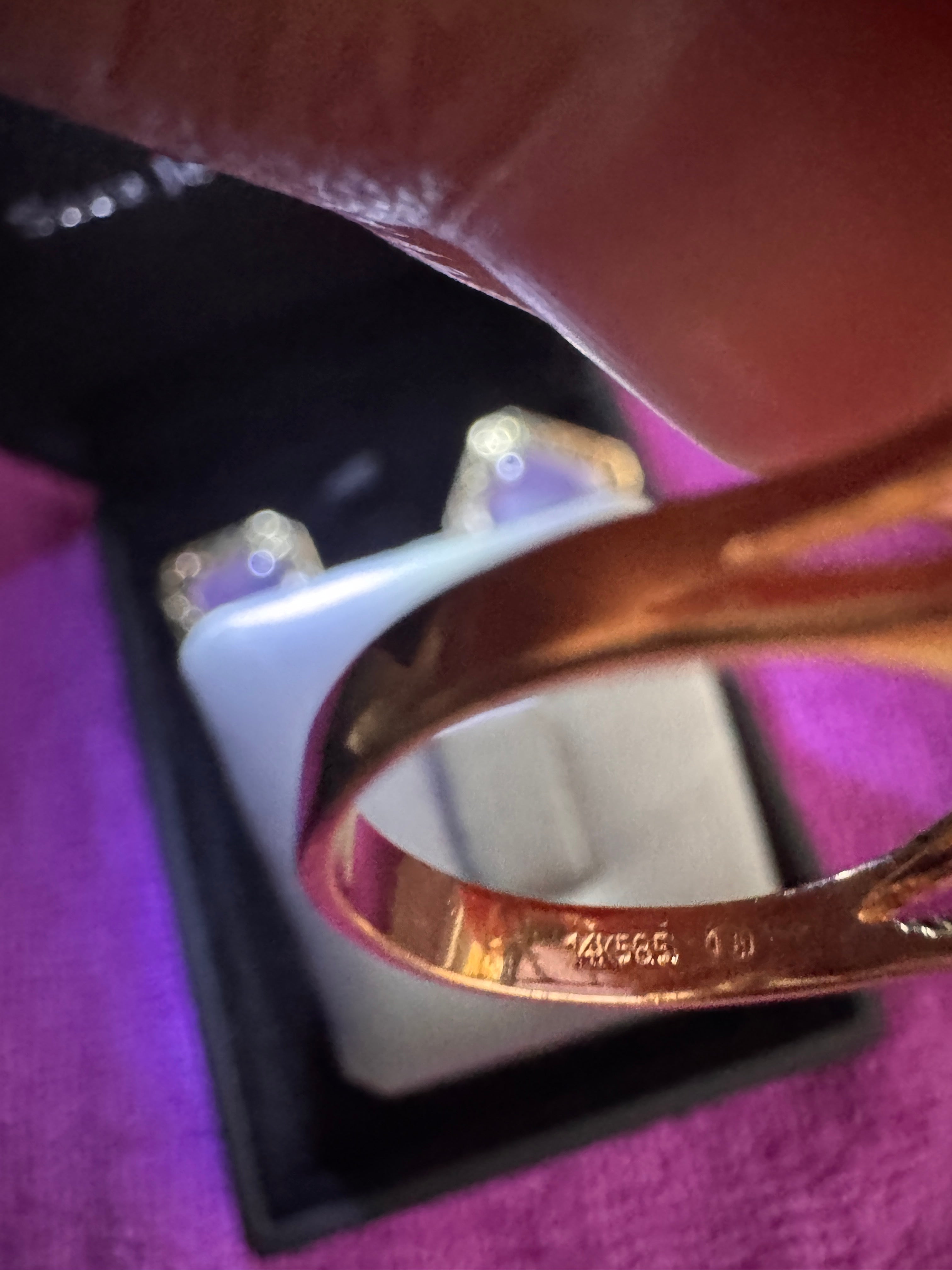 14K Yellow Gold Amethyst Earrings and Ring set