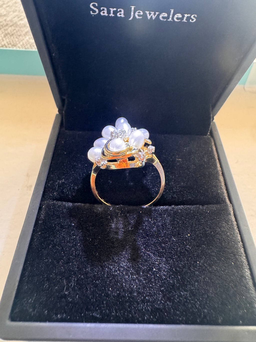 14k Yellow Gold Pearls Rings