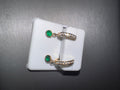 14k Yellow Gold Emerald Earrings