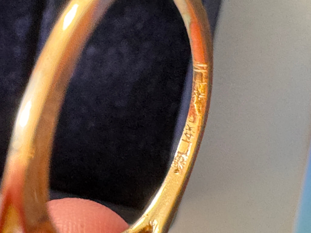 14k Yellow Gold Pearls Rings